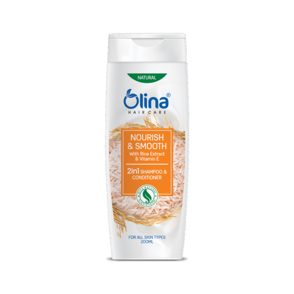 Olina Shampoo Nourish & Smooth – Rice Extract & Vitamin E